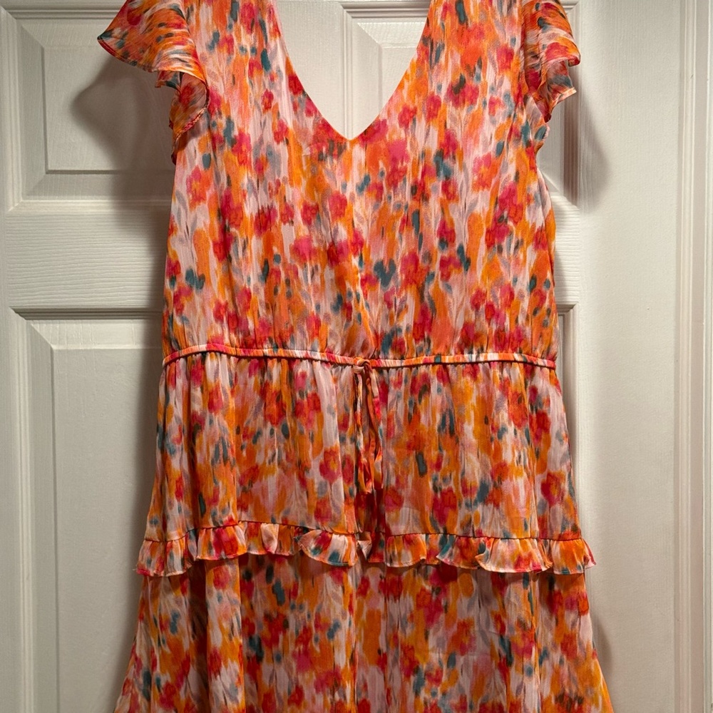 Vibrant Multicolor Ruffle Mini Dress - Picture 5 of 7